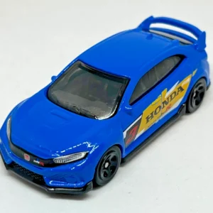 hot wheels 2018 honda civic type r blue 1:64 scale model car mint condition
